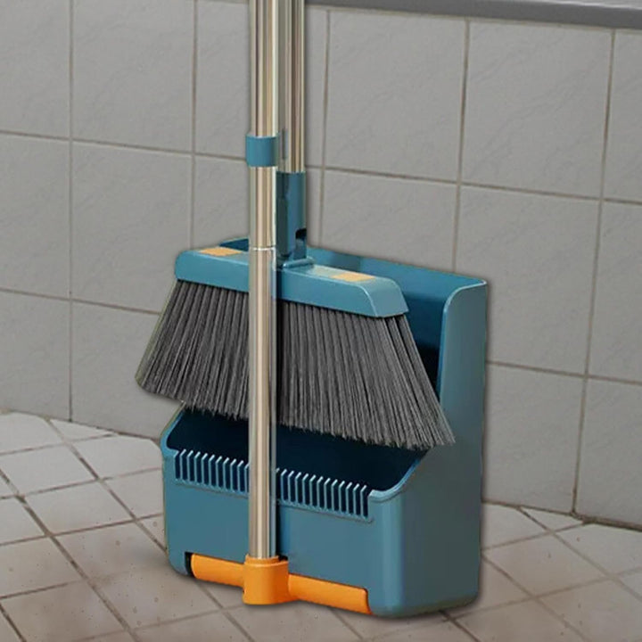 Platzsparendes Besen- & Kehrschaufel-Set zur einfachen Aufbewahrung, ideal für kleine und große Haushalte.