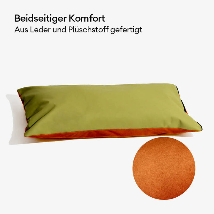 Hochwertiges Hundezubehör: großes Kunstleder Hundeautositz-Reisebett für sichere Fahrten.
