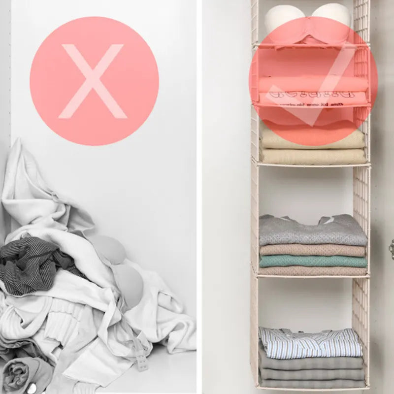 Robuster Hänge-Organizer als praktisches Garderobenzubehör für jedes Schlafzimmer.
