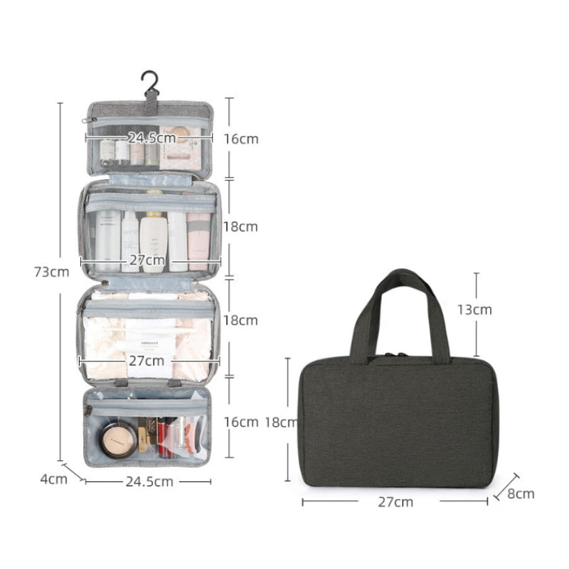 Kompakter Kosmetik-Organizer für die Reise, ideal zur Aufbewahrung von Make-up & Zubehör.