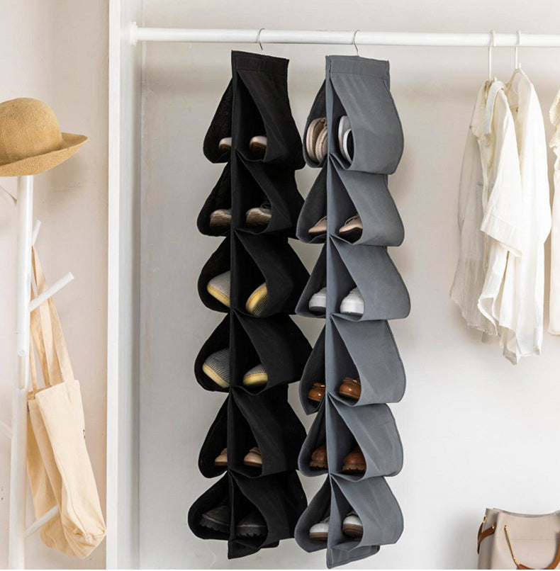 Hängendes Schuhregal für platzsparende Schuhaufbewahrung im Schrank oder an der Tür. Optimale Organisation für Ihr Zuhause.