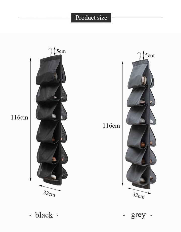 Praktisches Türregal für Schuhe. Dieses hängende Schuhregal nutzt ungenutzten Raum optimal aus und hält Ihr Zuhause ordentlich.