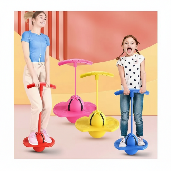 Kinder-Hüpfball als Geschenk, fördert spielerisch Koordination & Motorik mit rutschfester Basis.