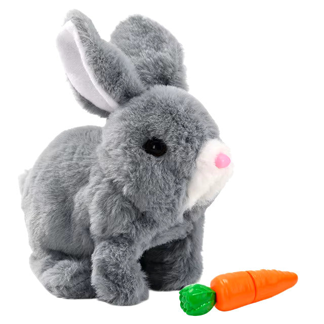 Hüpfendes Plüschtier, Hasenfigur; interaktives Kinderspielzeug, batteriebetrieben, kuschelig und lustig.