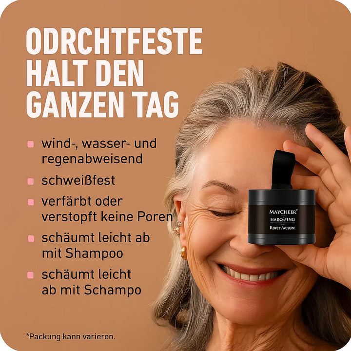 Reisefreundliches Haarpuder: Sofortige Abdeckung & Volumen für feines Haar.