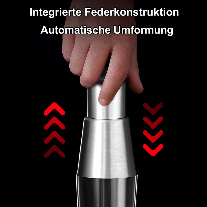 Ergonomischer Küchenhelfer mit scharfen Edelstahlklingen zum mühelosen Zerkleinern von Zutaten.