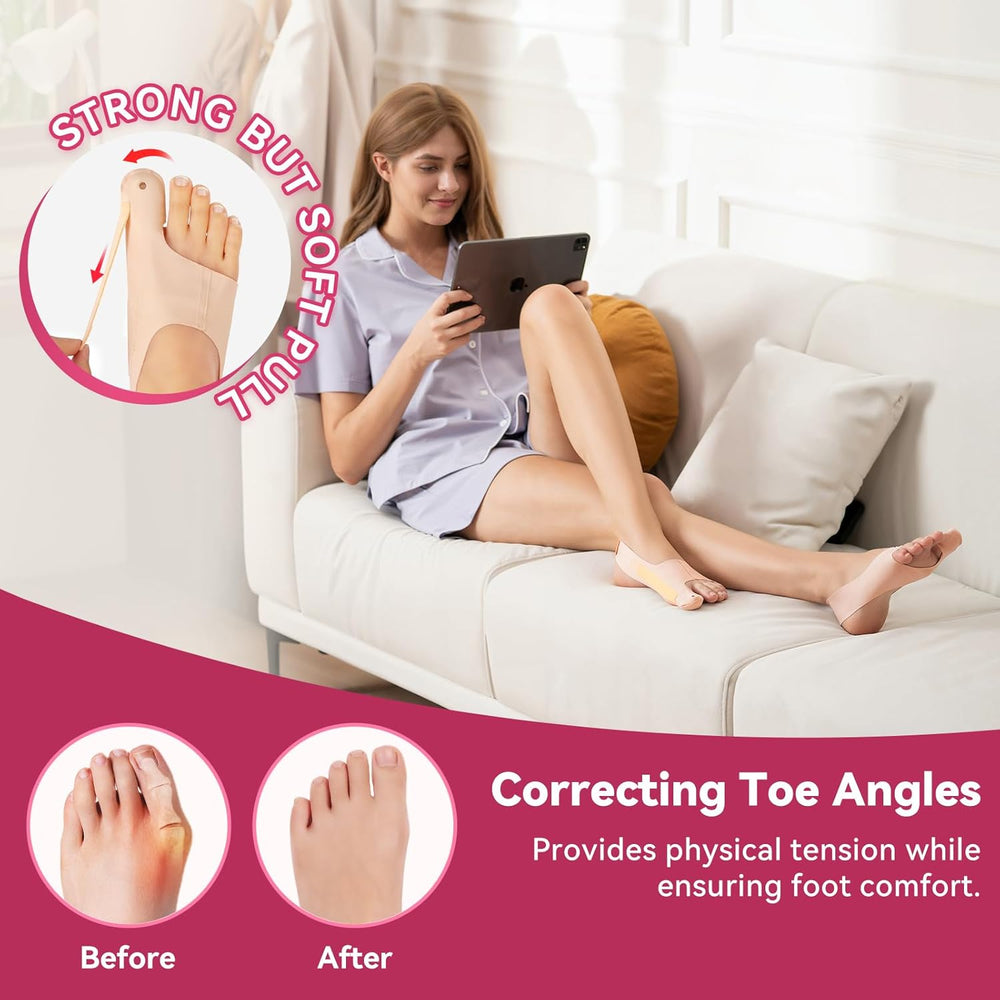 Orthopädische Hallux Valgus Schiene für den Alltag; bietet Schmerzlinderung & Zehenkorrektur tagsüber.