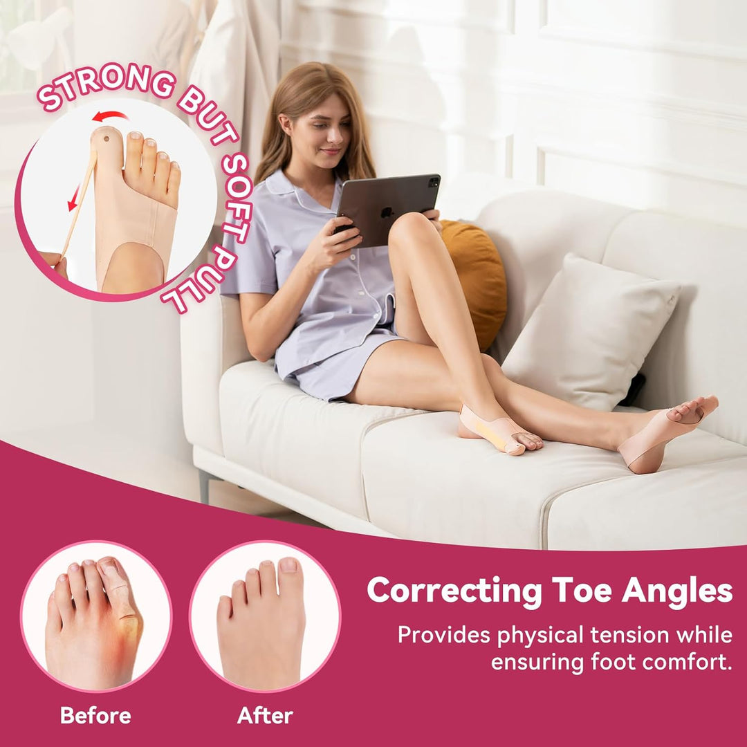 Orthopädische Hallux Valgus Schiene für den Alltag; bietet Schmerzlinderung & Zehenkorrektur tagsüber.