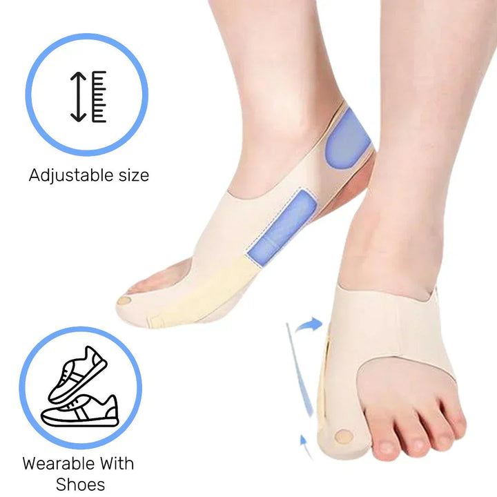 Komfortable Hallux Valgus Fußschiene für die Nacht; sanfte Zehenkorrektur im Schlaf.