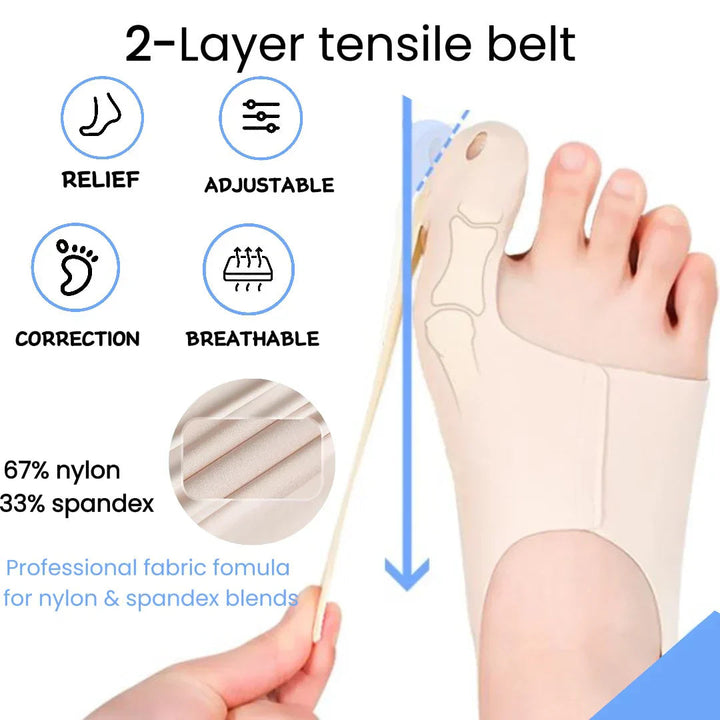 Hochwertige Hallux Valgus Schiene aus weichem Material für maximalen Komfort bei der Fußpflege.