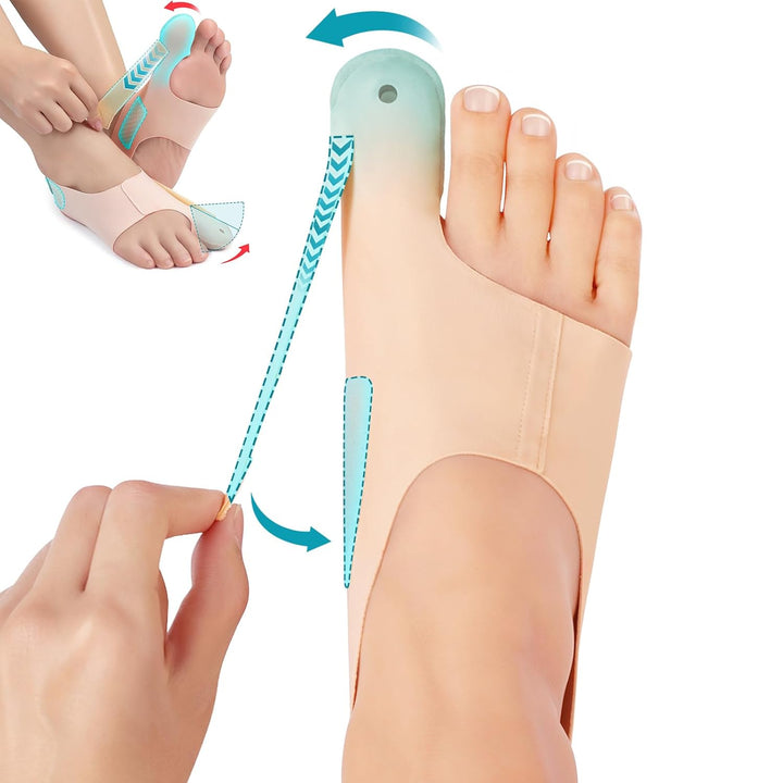 Orthopädische Hallux Valgus Fußschienen (Paar) für Damen & Herren zur beidseitigen Zehenkorrektur.