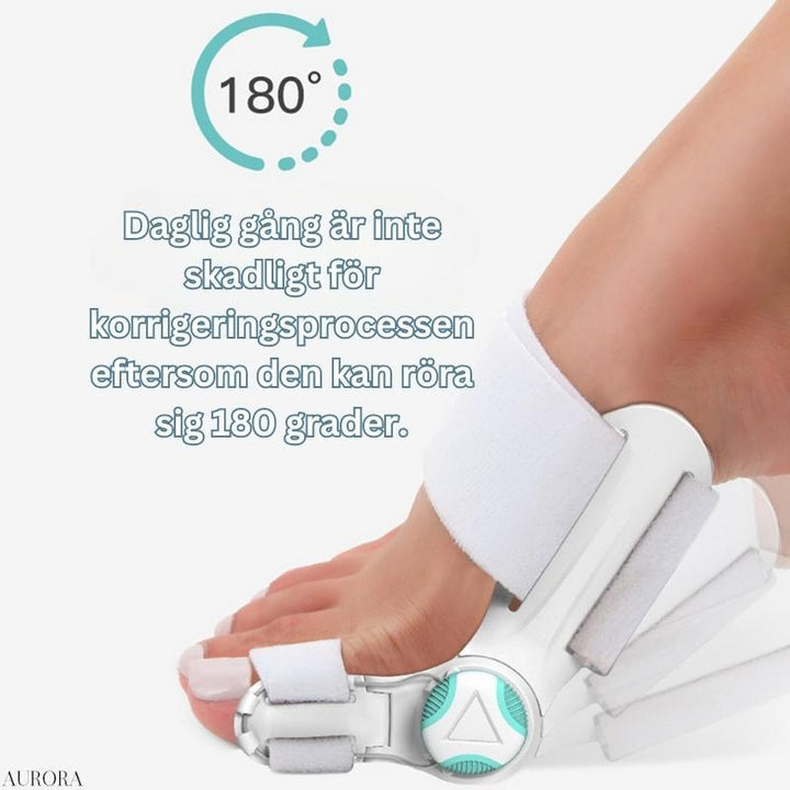 Atmungsaktive Korrekturschiene für Hallux Valgus zur nächtlichen Anwendung.