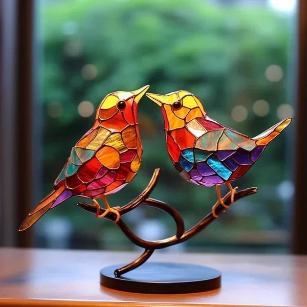 Elegante, bunte Glasvögel Wohnaccessoires, handgefertigt, setzen stilvolle Akzente in jedem Interieur.