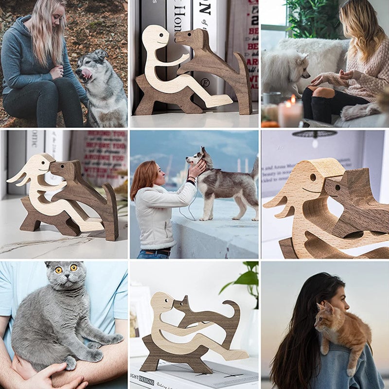 Wohnkultur Akzent: Dekorative Holzskulptur als Tierfigur, fügt jedem Raum Wärme hinzu.