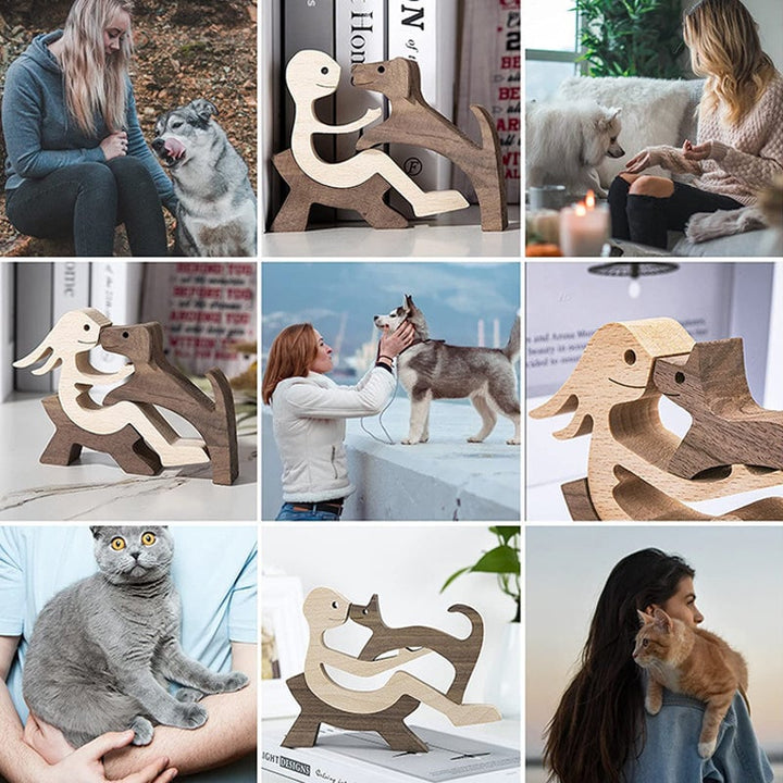 Wohnkultur Akzent: Dekorative Holzskulptur als Tierfigur, fügt jedem Raum Wärme hinzu.