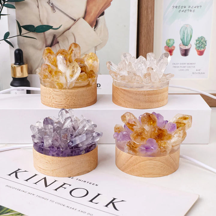 Meditationslampe: Beruhigende Naturstein Kristalllampe für Feng Shui Wellness und tiefe Entspannung.