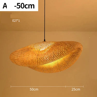 Authentische handgefertigte Rattan Hängelampe, Natur-Optik für Ihr Zuhause mit Boho-Charme.