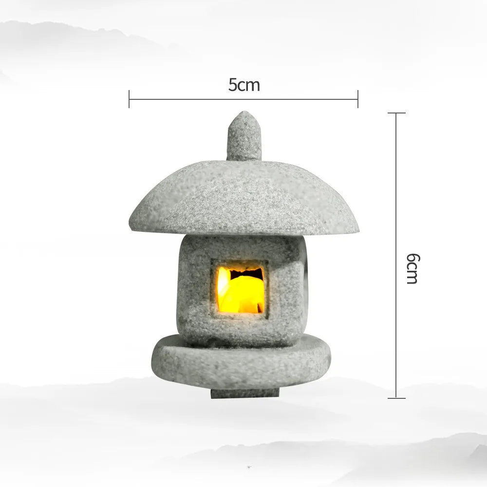 Stilvolle Sandstein Pagode, Zen-Deko. Handgefertigt, passend für Balkon, Garten und meditative Ecken.