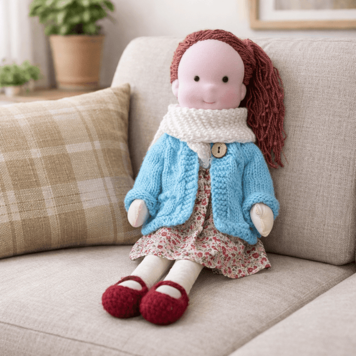Waldorfpuppe, natürlich & handgemacht, ideal für fantasievolles Spielen & Kuscheln.