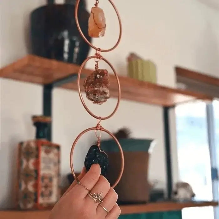 Spiritualität für dein Zuhause: Chakra-Wandbehang mit Edelsteinen für Energie & Harmonie Deko.