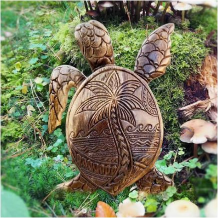 Hochwertiges hawaiianisches Schildkröten-Harz-Ornament, Dekoration & spirituelles Wohnaccessoire.