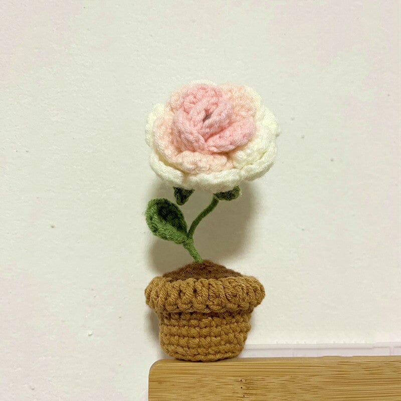 Ewige Blüten als Handarbeit: Zauberhafte handgestrickte Blumen; kein Verwelken.