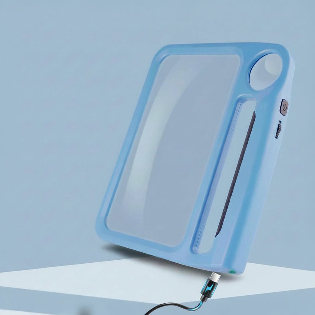 Komfortable Lesehilfe mit integrierter LED-Lupe, augenschonend für Hobby und Detailarbeit.
