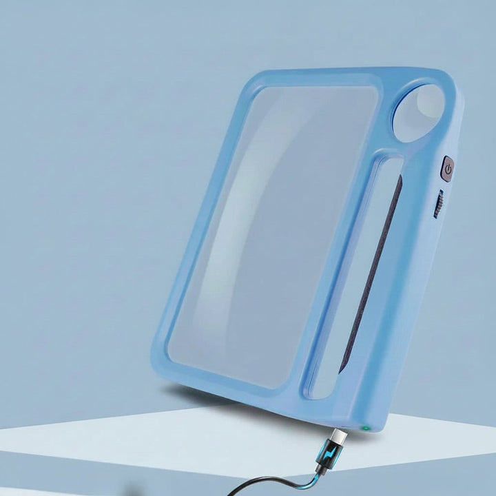Komfortable Lesehilfe mit integrierter LED-Lupe, augenschonend für Hobby und Detailarbeit.