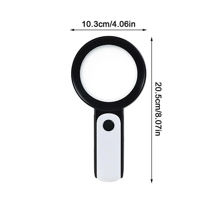 Starke 30x Handlupe für Senioren. Kristallklare Optik für müheloses Lesen und präzise Detailarbeiten. Alltagshelfer.