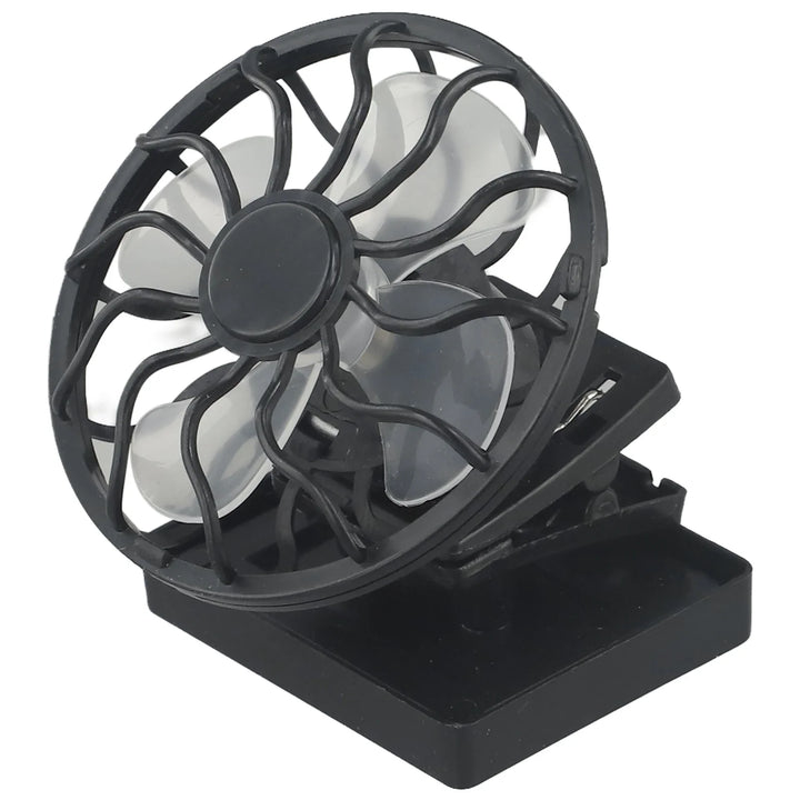 Robuster Hutclip-Ventilator, solarbetrieben, für Kappen & Kleidung; handsfree Kühlung bei Sport & Arbeit.