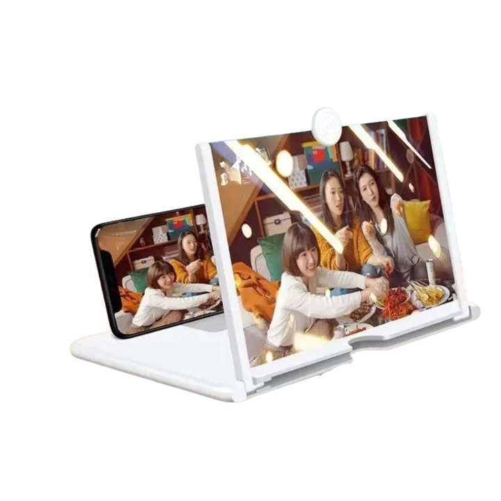 Augenschonende 3x HD Bildschirmvergrößerung für Handys, perfekt für Senioren & Kinder beim Schauen von Inhalten.