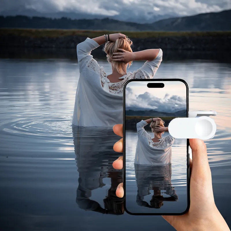 Handy Spiegelobjektiv für symmetrische Fotos, Clip-on Smartphone-Zubehör für Mobilfotografie