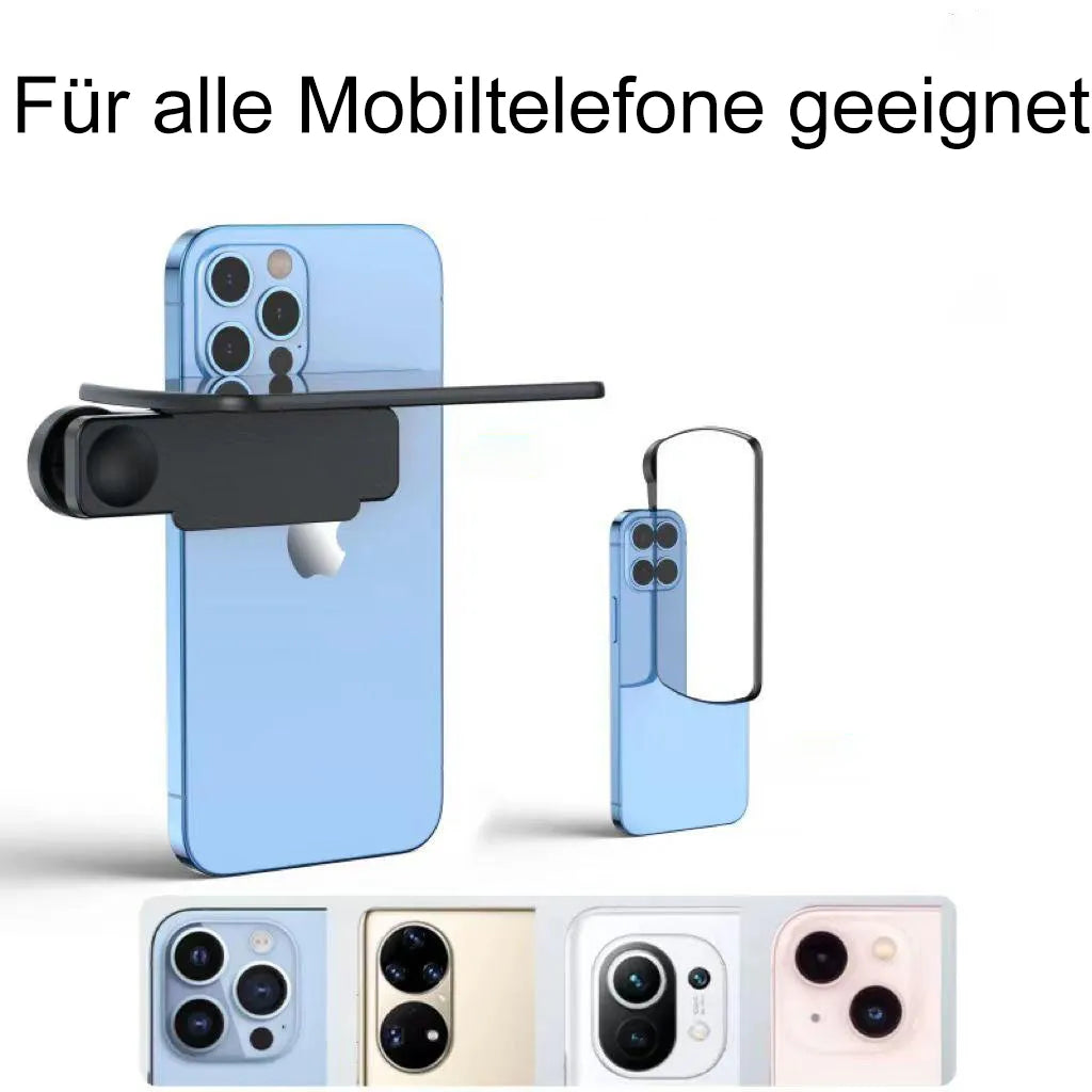 Kompaktes Spiegelobjektiv für Smartphones, ideal für symmetrische Handyfotografie und Kreativität