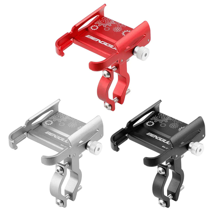Handyhalterung Fahrrad Motorrad Scooter; stoßfest, 360° drehbar. Aluminium Lenkerhalterung für Navigation.