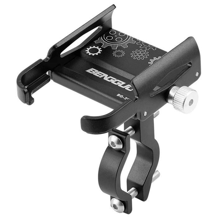 Navigations-Handyhalterung 360° drehbar für Fahrrad, Motorrad, E-Scooter. Stoßfeste Aluminium Lenkerhalterung.