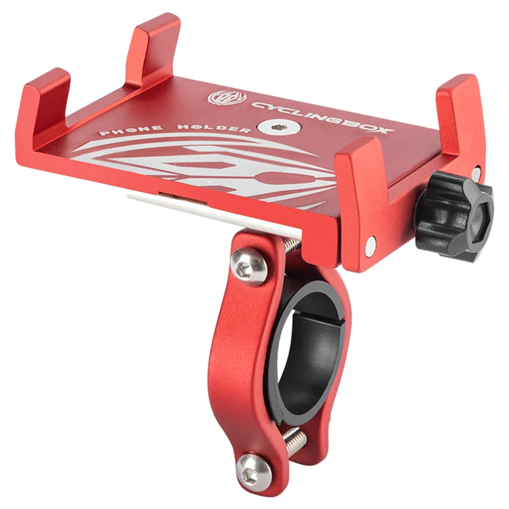 Handyhalterung stoßfest & 360° drehbar für Fahrrad, Motorrad, Scooter. Robuste Aluminium Lenkerbefestigung.
