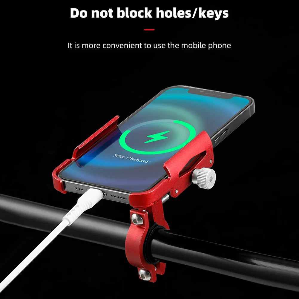 Robuste Fahrrad Smartphone Halterung aus Aluminium für sichere Navigation. Stoßfest & 360° drehbar.