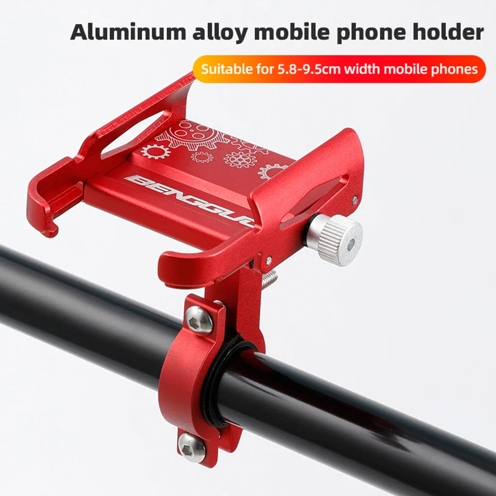 Aluminium Smartphone Halterung, 360° drehbar, stoßfest für Fahrrad, Motorrad & E-Scooter Lenker.