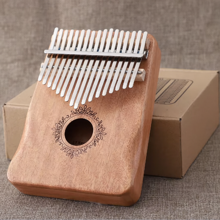 Hochwertige Mahagoni Kalimba mit 17 Tasten; perfektes Musikgeschenk für Anfänger und Musikliebhaber; Holzinstrument.