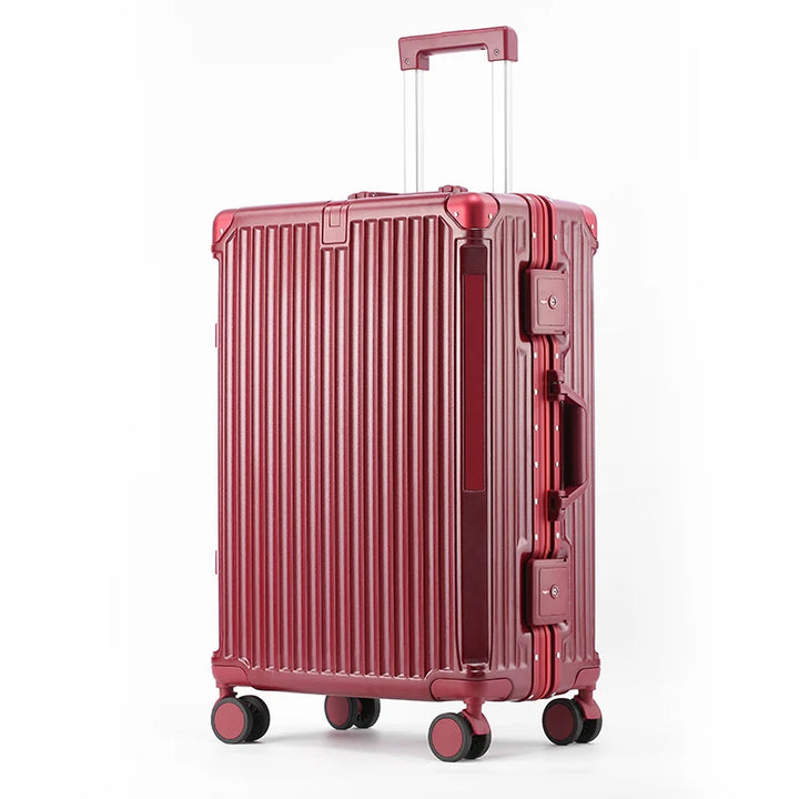 Hochwertiger Hartschalenkoffer mit verstärktem Aluminiumrahmen, ideal für sicheren Transport Ihres Reisegepäcks.