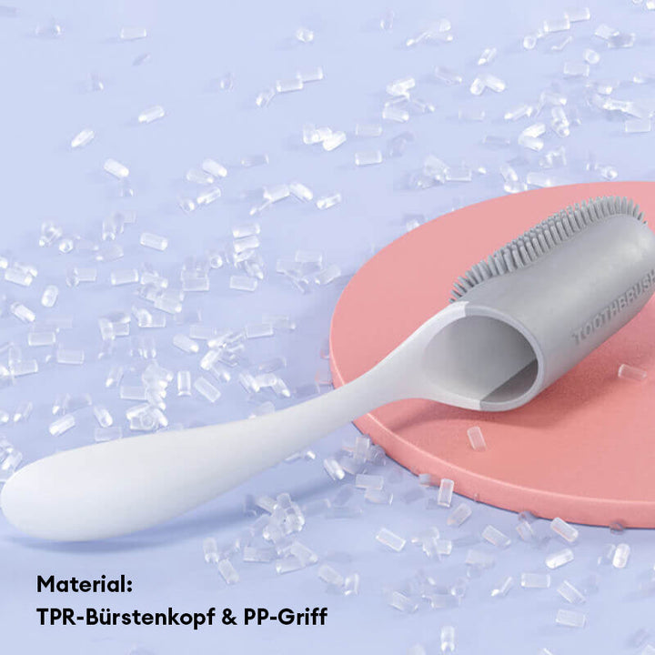 Weiche Silikon Fingerzahnbürste für schonende Maulhygiene bei Haustieren, verhindert Zahnstein.