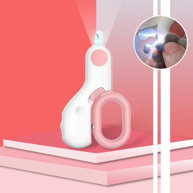 Sicherer LED-Nagelschneider für Haustiere, verhindert Überkutzen bei Hunden & Katzen, schützt Pfoten.