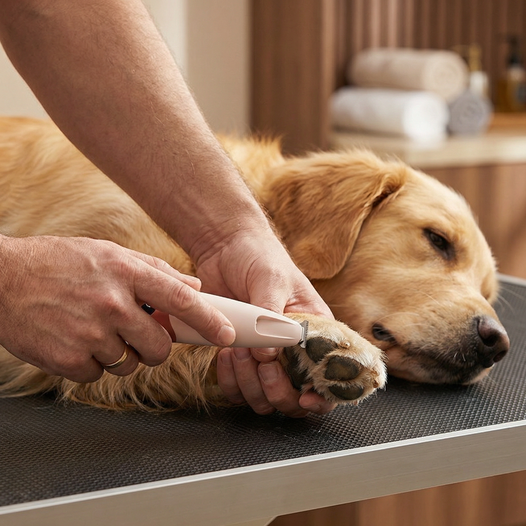 Haustier Pfoten Trimmer für sanfte Fellpflege bei Hunden & Katzen. Kabellos & leise.