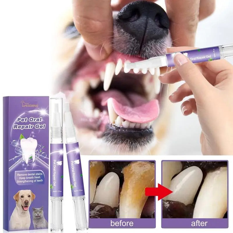 Haustier Zahn Gel Stift (2er-Pack) für effektive Zahnpflege bei Hund & Katze: frischer Atem & Schutz vor Plaque.