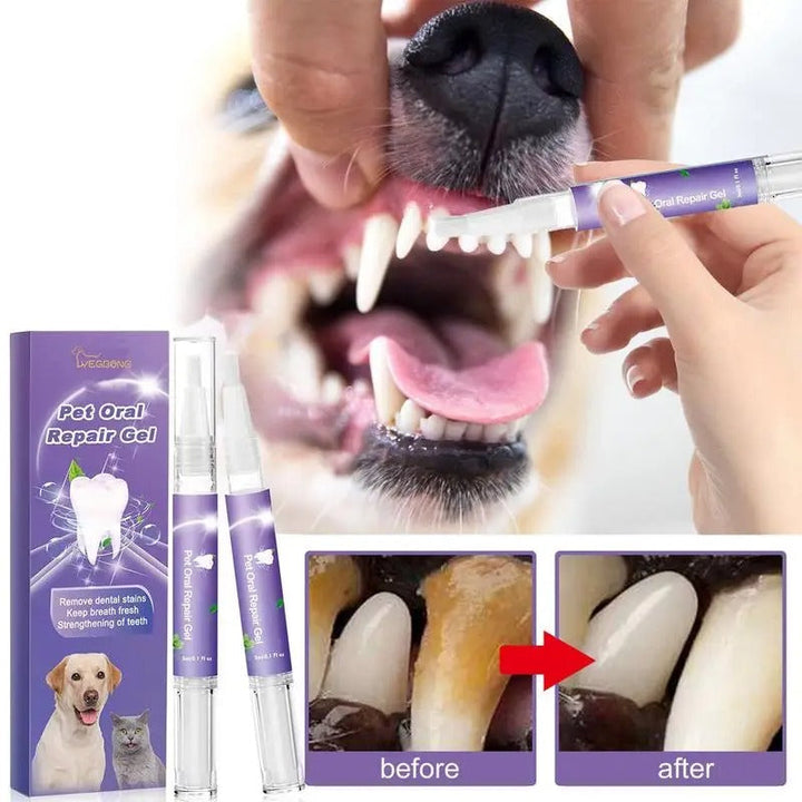 Haustier Zahn Gel Stift (2er-Pack) für effektive Zahnpflege bei Hund & Katze: frischer Atem & Schutz vor Plaque.