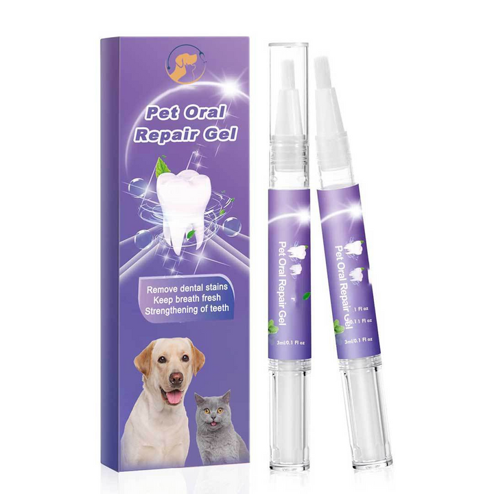 Zahnpflege Gel-Stift (2er-Pack) für Haustiere: einfache Anwendung für saubere Zähne, gesunde Mundflora & frischen Atem.