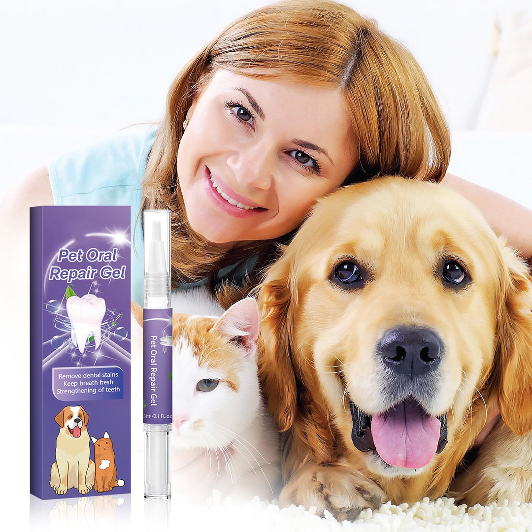 Haustier Zahnpflege Gel 2er Pack für Hunde & Katzen. Reduziert Plaque & Zahnstein, fördert Mundhygiene.