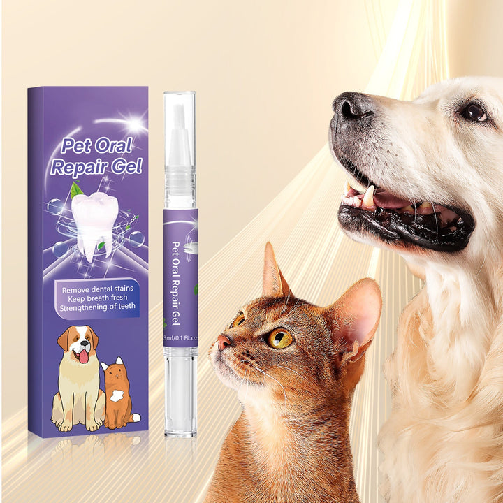 Zahnpflege Gel 2er Pack für Haustiere: Optimaler Schutz & Wiederaufbau für Hund & Katze gegen Plaque & Zahnstein.