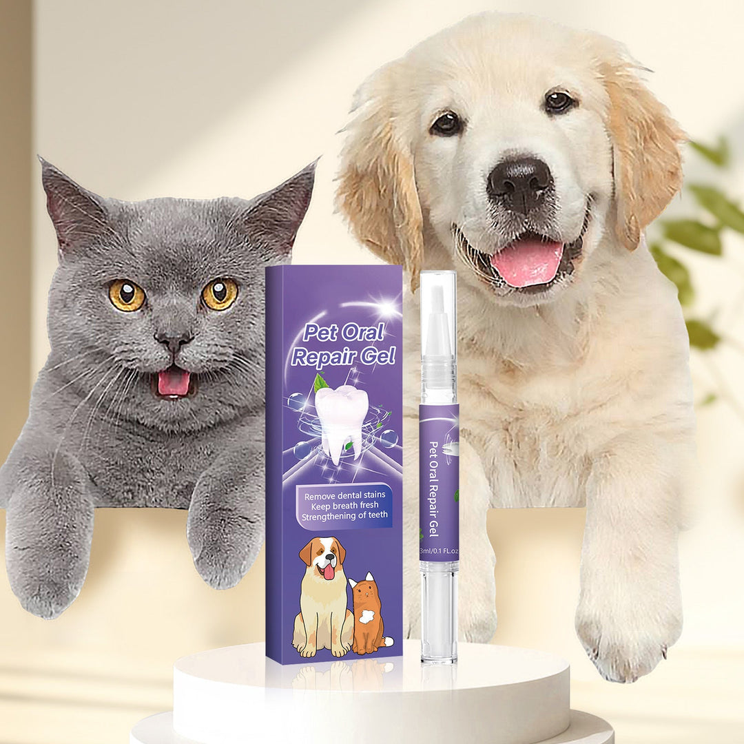 Mundhygiene Gel für Hunde & Katzen. Dieses 2er Pack Zahnpflegegel bekämpft Plaque & Zahnstein effektiv.