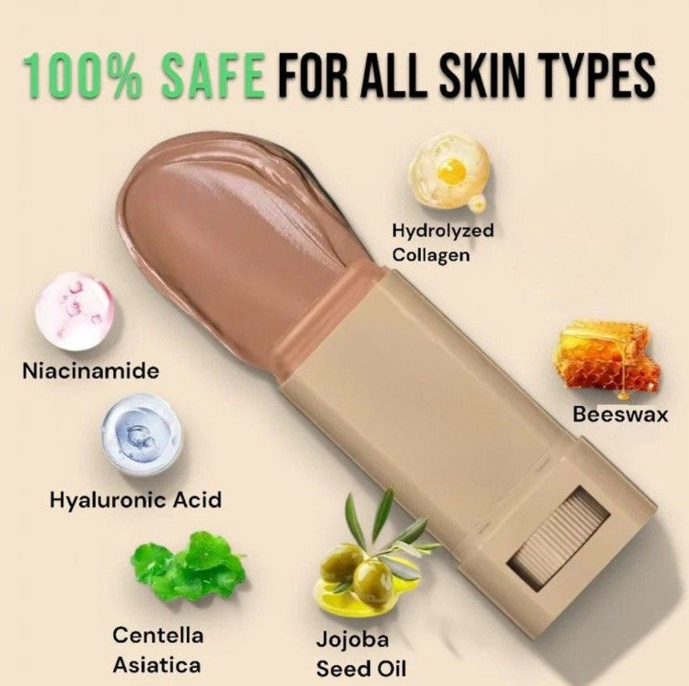 HautGlanz Glow-Ton Balsam, Serum-Textur. Feuchtigkeitsspendende Foundation für natürlichen Glow.